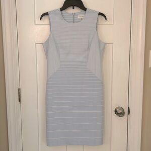 Calvin Klein blue and white striped sheath dress 10P